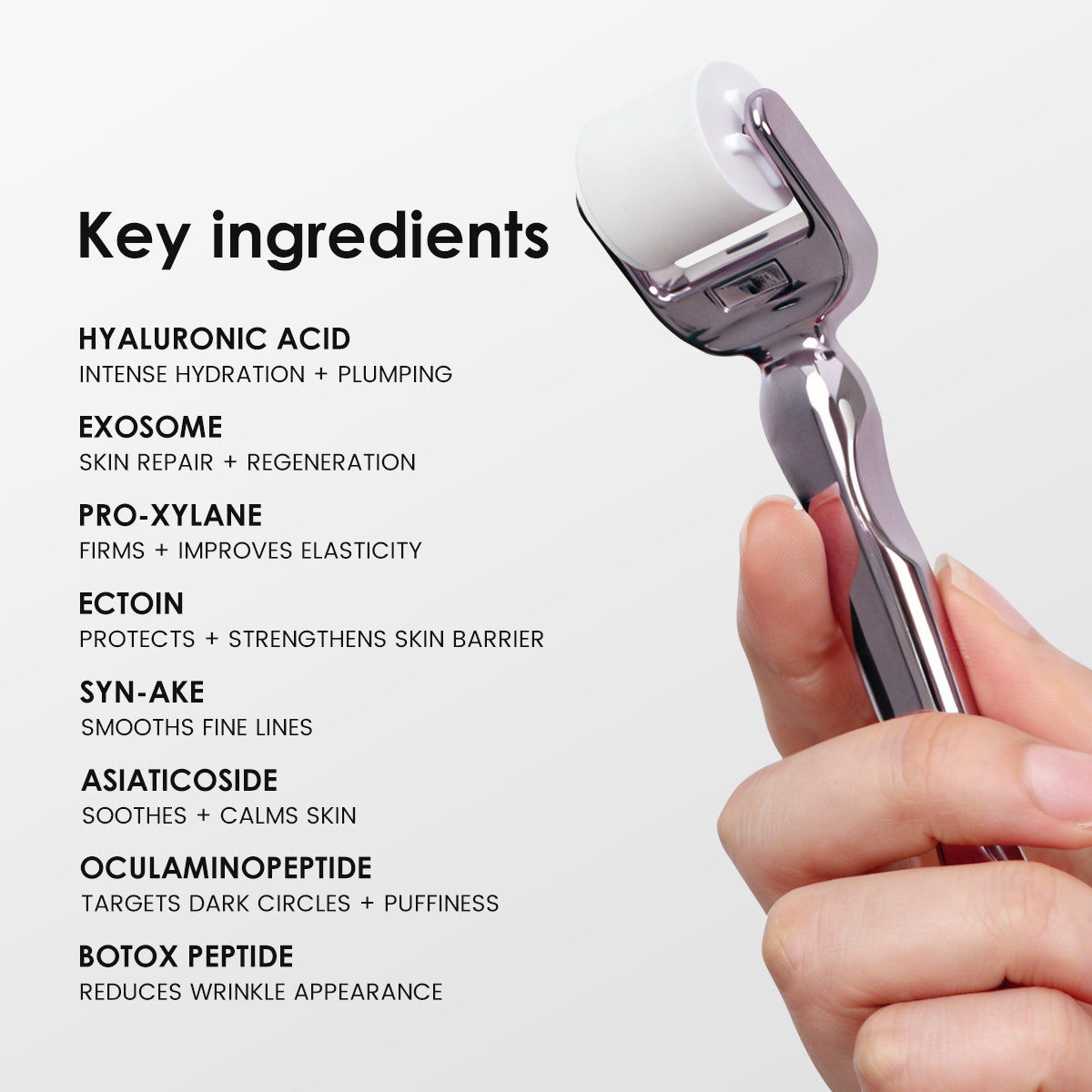 at home facial microneedling roller for skin rejuvenation