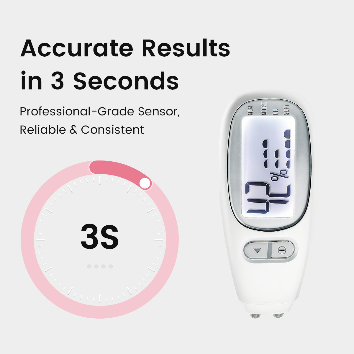 handheld moisture detector for facial care
