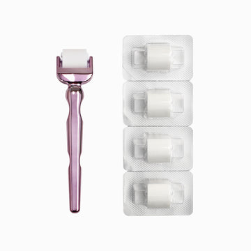 lumissy microneedle face roller anti aging serum delivery