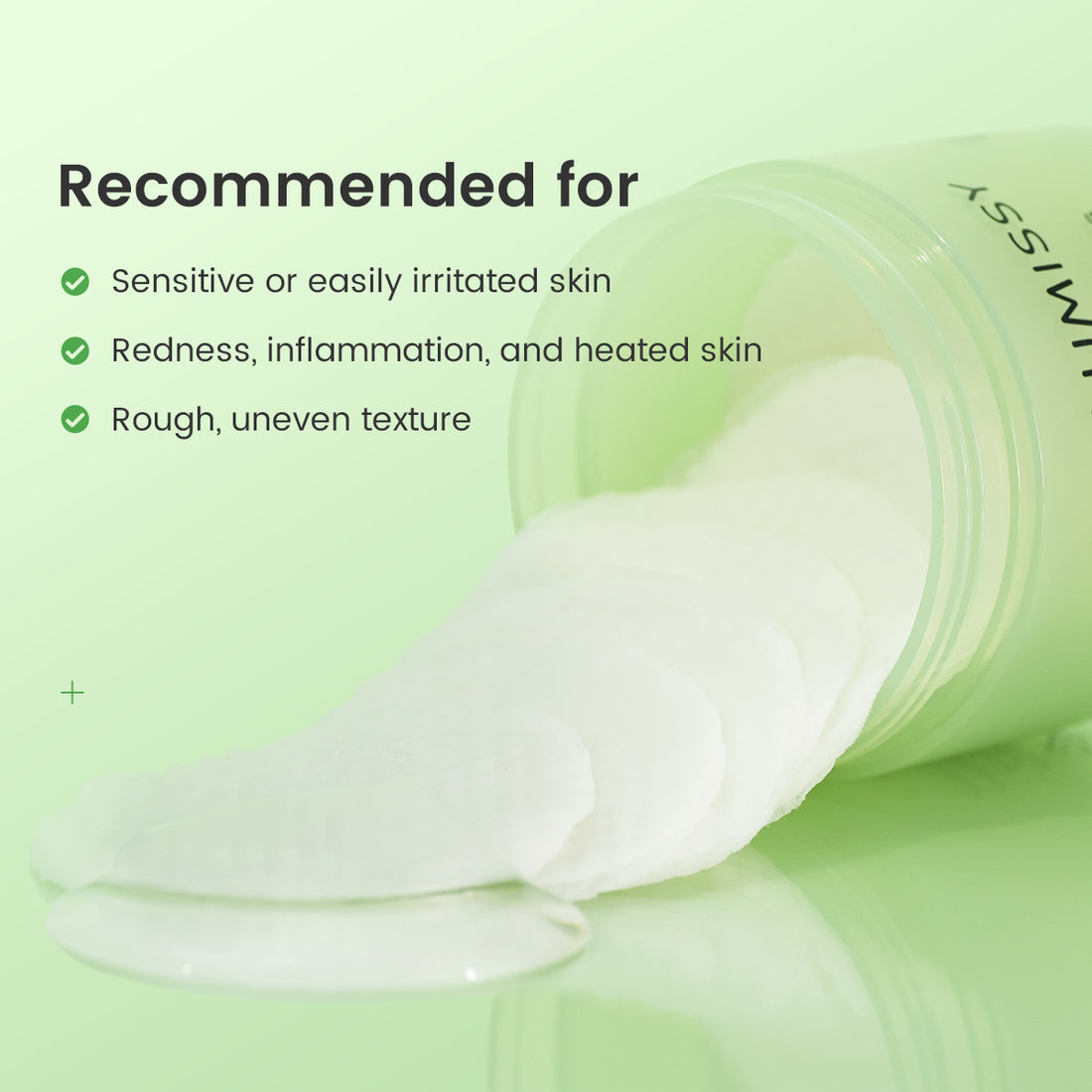 cica calming toner pads for sensitive skin